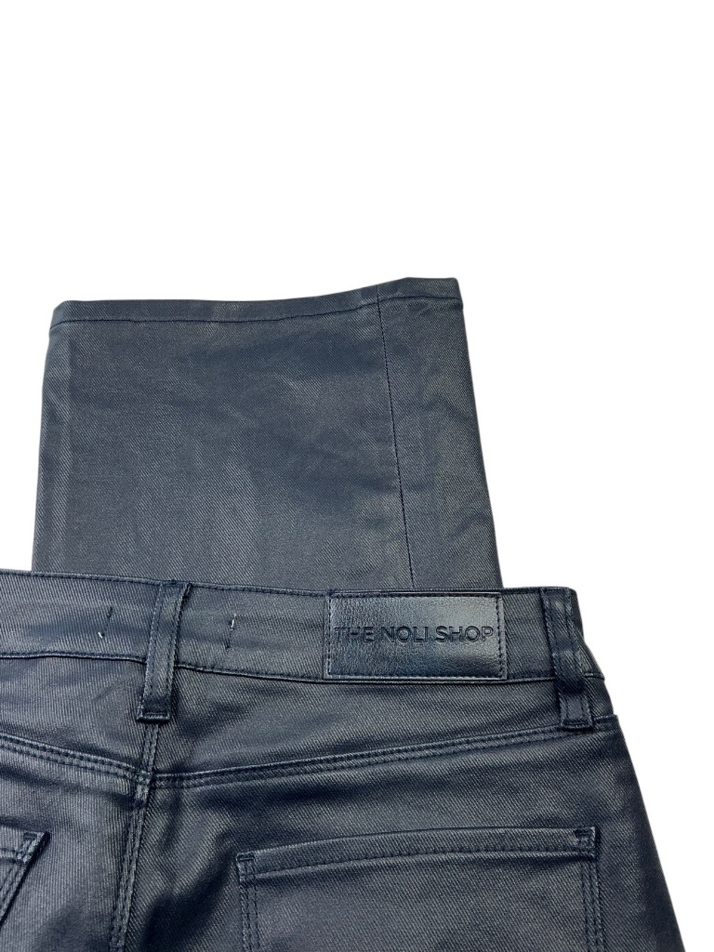 The Noli Shop Aria Faux Leather Coated Bootcut Jeans High Rise 30 - Picture 6 of 10